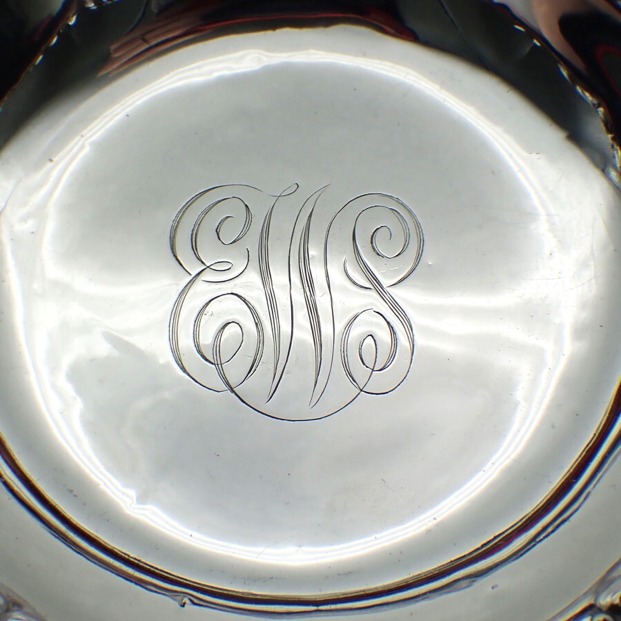 Ornate Bowl Whiting Sterling Silver Mono EWS