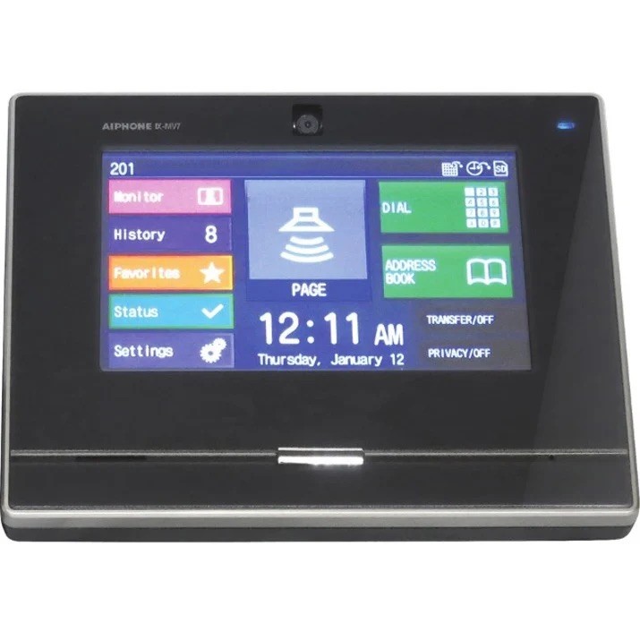 Aiphone 7" Touchscreen Master Station for IX Series - Black