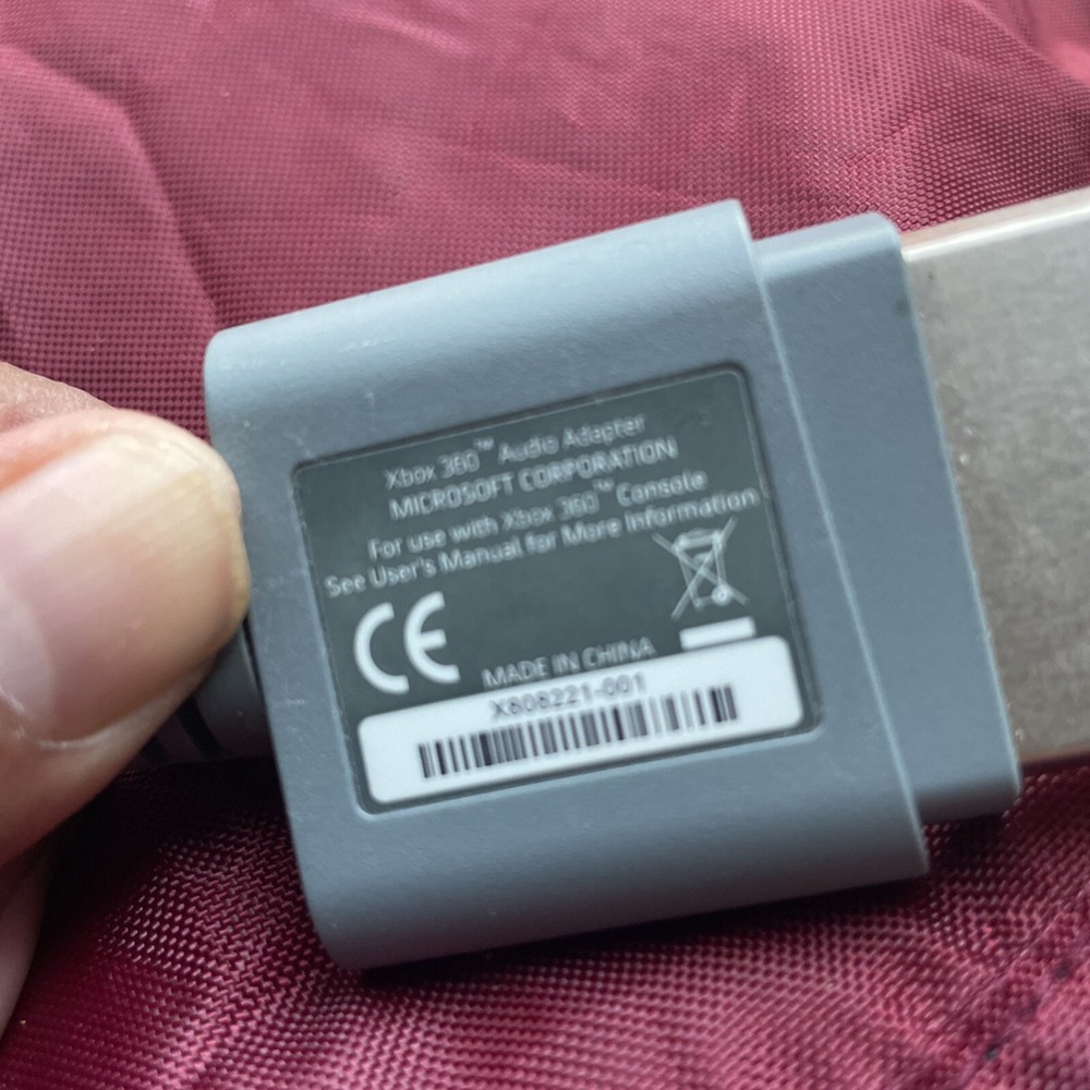 Microsoft Xbox 360 Genuine OEM Console Audio Adapter Gray