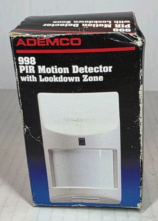 Ademco Motion Detector 998 PIR With Lockdown Zone New