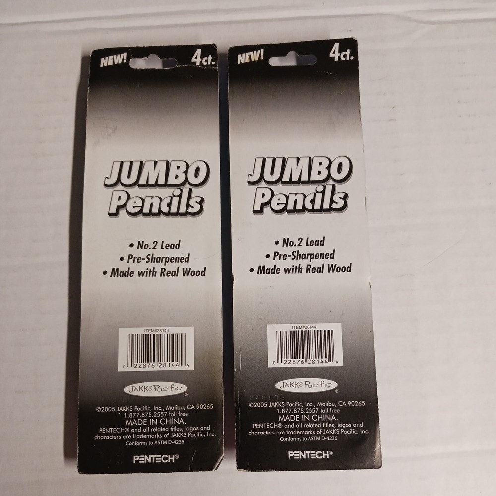 PENTECH JUMBO PENCILS Pre Sharpened Brand New 2 Packages