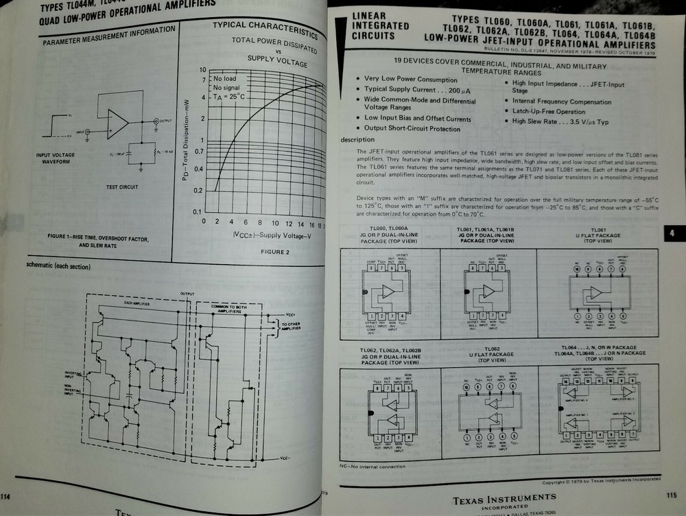 USED 1980 Texas Instruments Linear Control Circuits Data Book