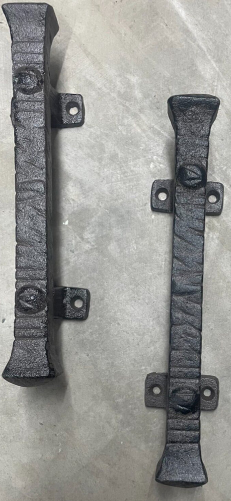 1 Barn Door Pull Handle Rustic HEAVY Cast Iron Grab Gate Handles Easy Install 9"