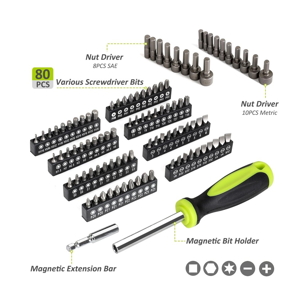 FASTPRO 249-Piece Mechanics Tool Set, SAE & Metric Socket Set, Include 1/2", ...