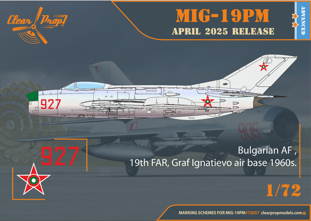 1/72 Clear Prop! CP72057MiG-19PM plastic model kit