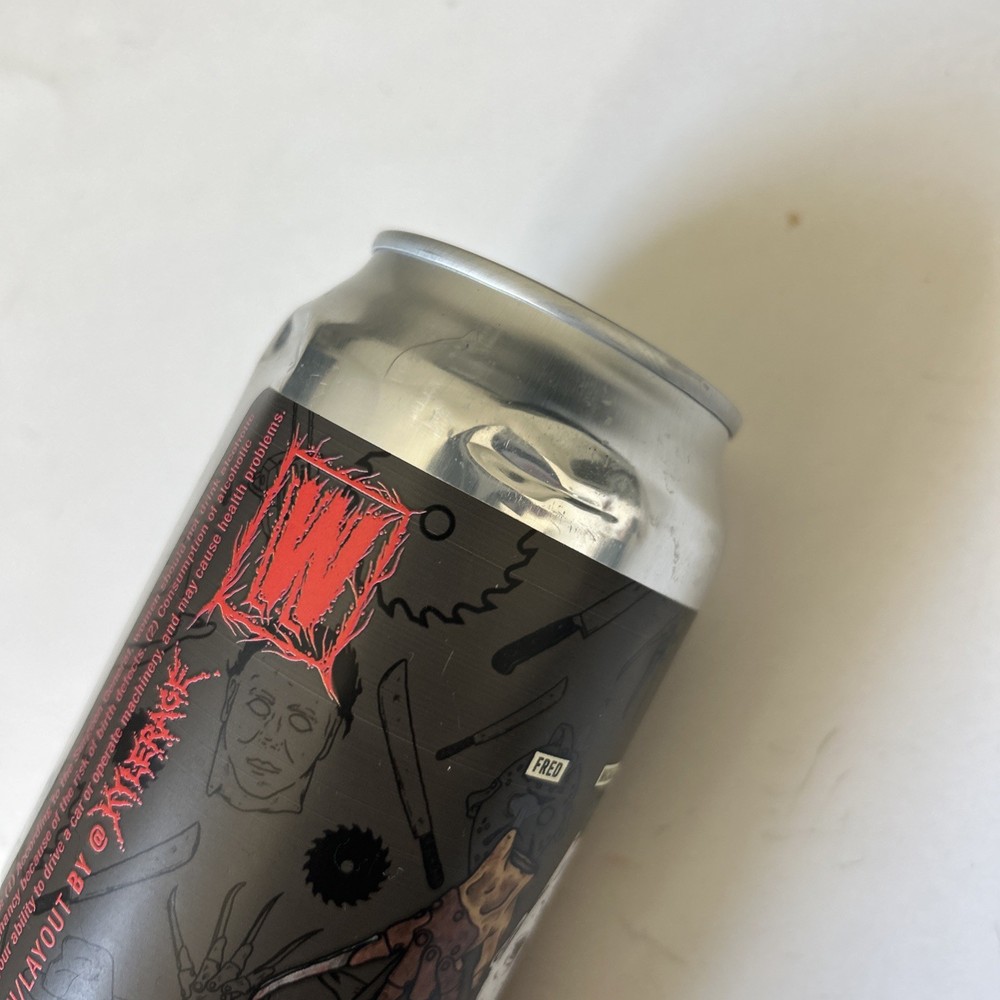 Graveyard Shift Empty Beer Can-Freddie-Jason-Michael-Junior-horror film characto