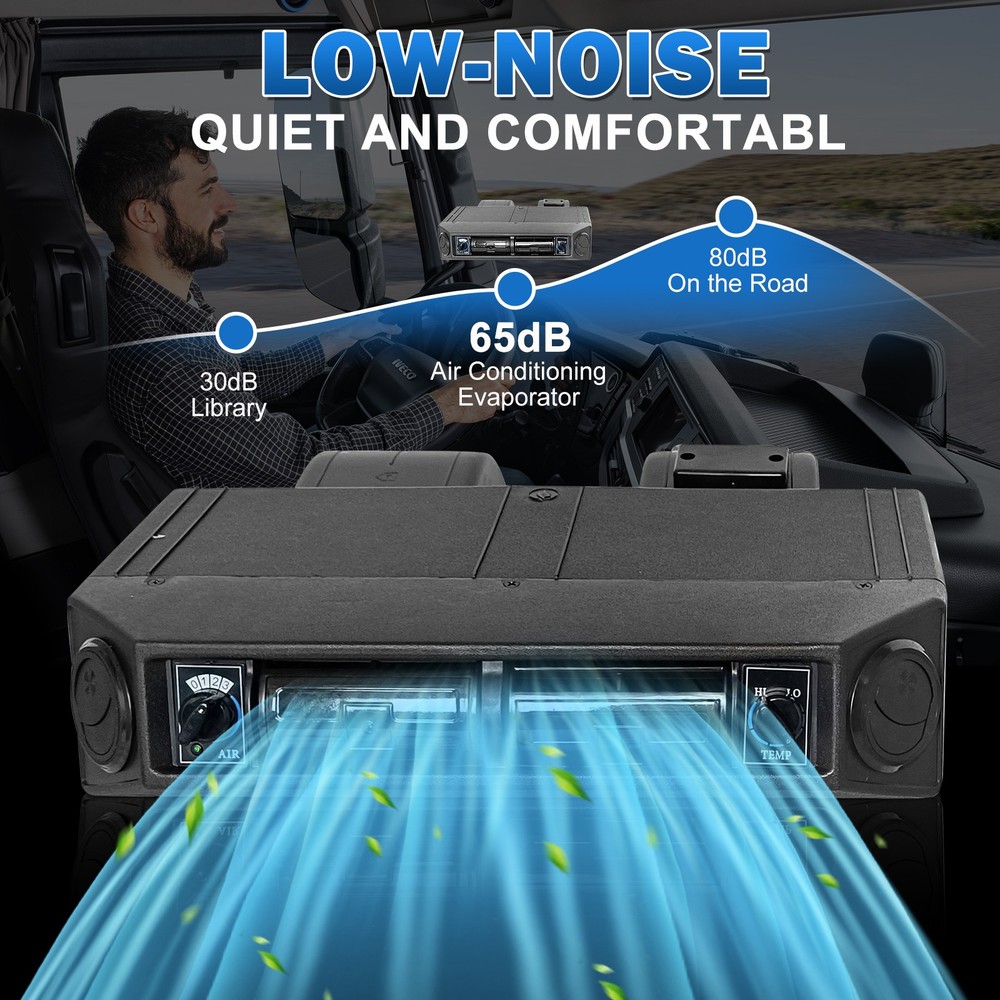 12V w/ Cooling Function Air Conditioner Set Underdash Electric Car A/C Auto Kit