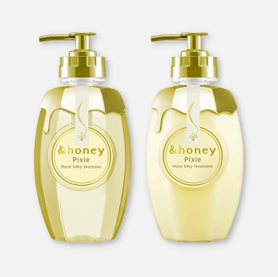 & Honey Pixie Moist Silky Shampoo Treatment Conditioner Bundle Set 440ml