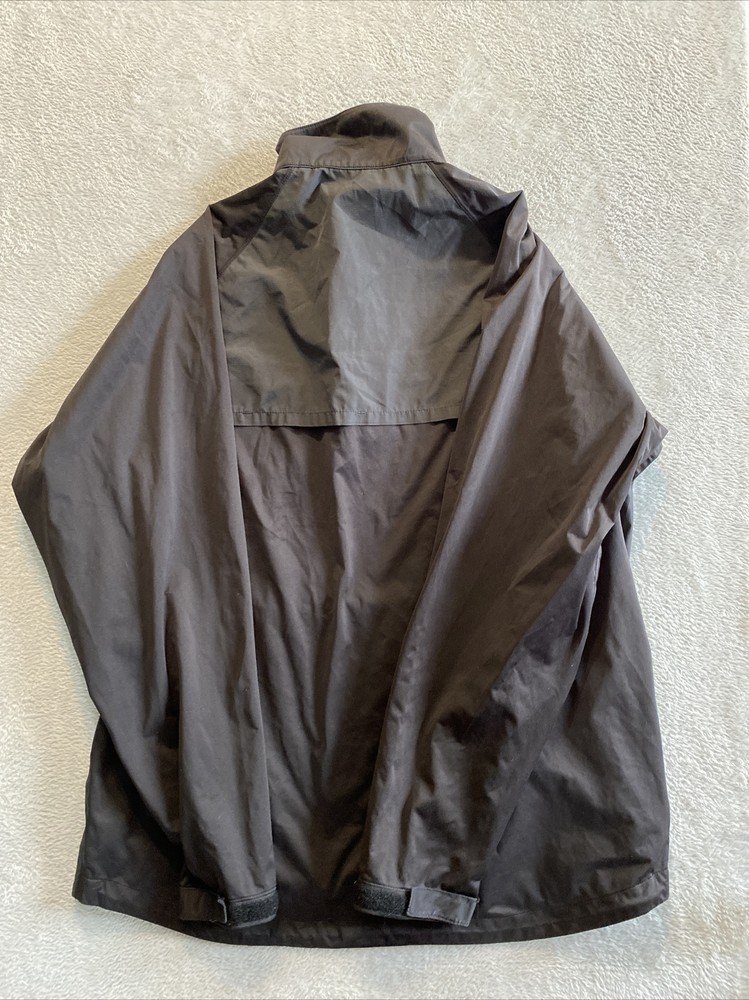 GolfMate Large Black 1/4 Zip Mock Neck Pullover Windbreaker Golf Jacket Pockets