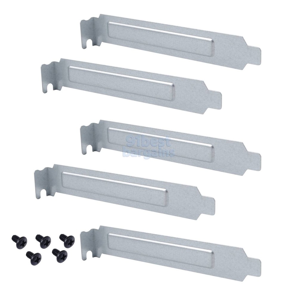 5pcs Low Profile PCI blank solid filler bracket 80mm x 19mm x 13mm