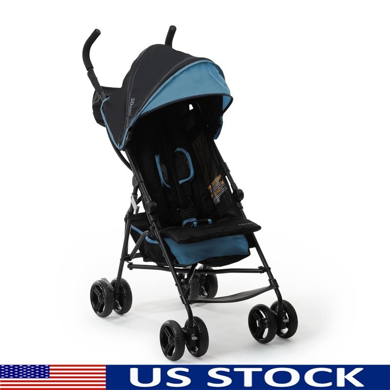 Lightweight Stroller Compact Fold 5 Point Harness Multi-Position Recline Storage