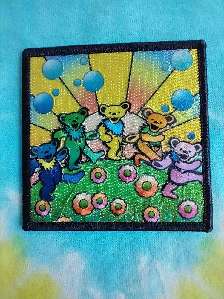 Grateful Dead Utopia Dancing Bears 3 Inch Iron On Patch