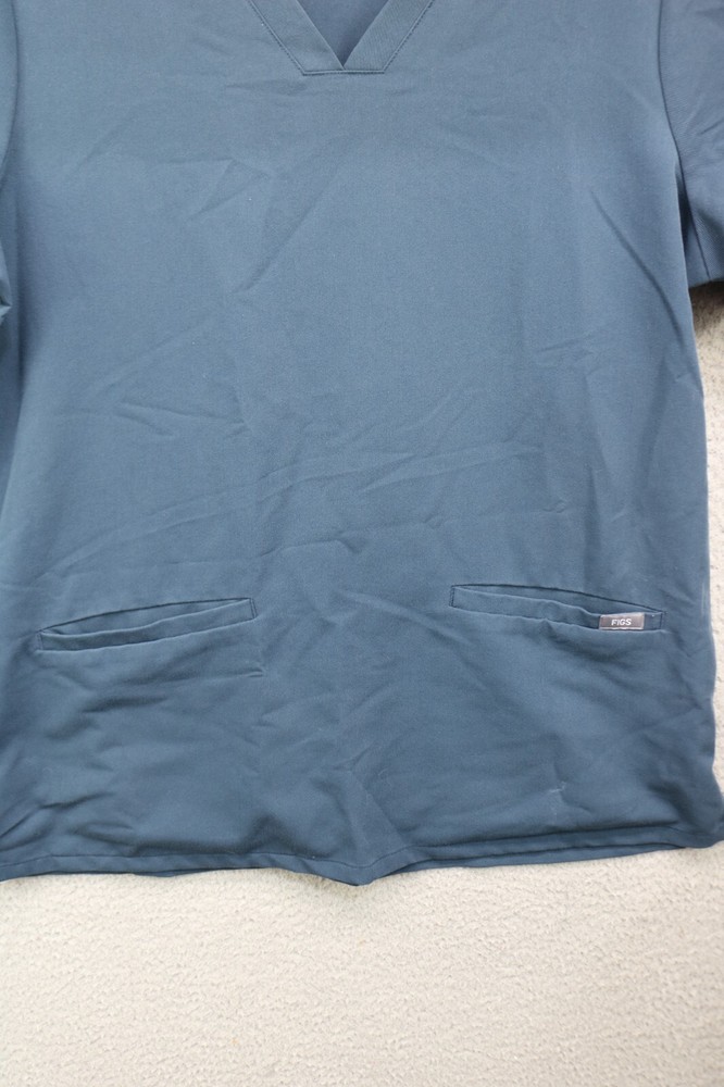 Figs Navy Blue Scrub Top-Size Medium