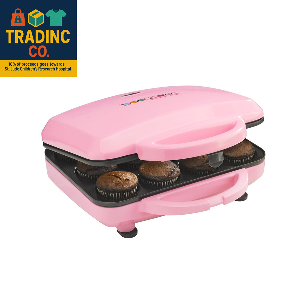 Full Size 12 Cupcake Maker - Kitchen Appliance with Nonstick Coating & Latching