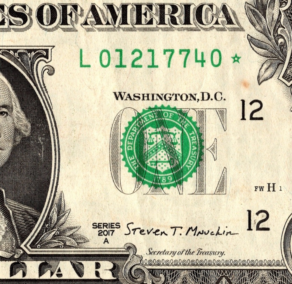 2017 L Star note Fancy Serial Number Regular Run