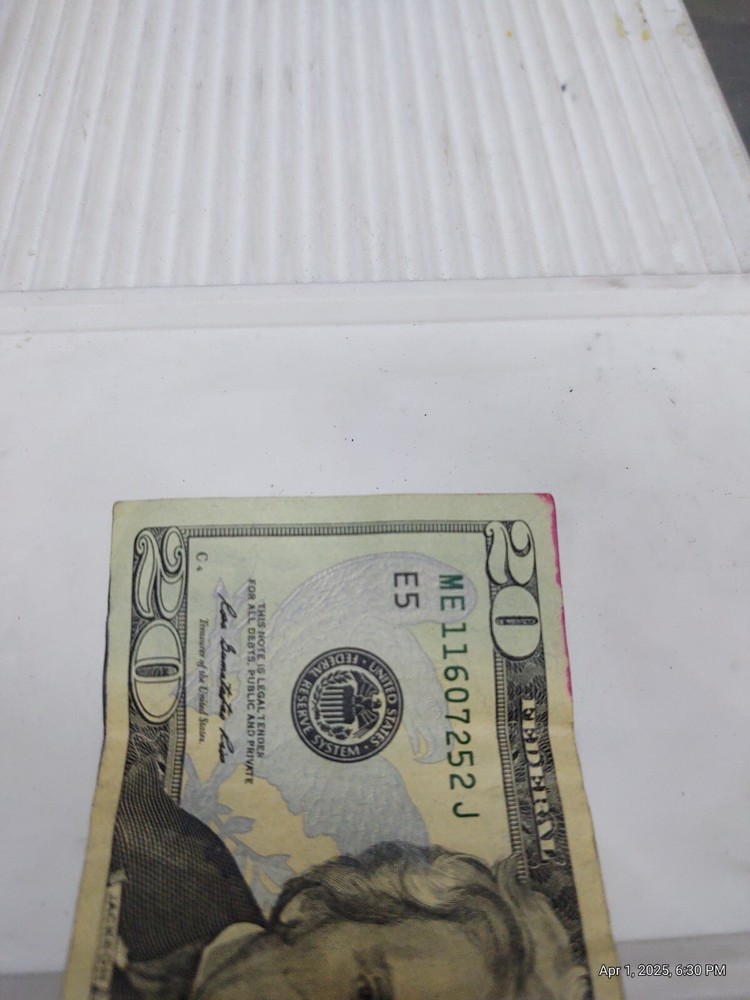 2013 Error $20 Twenty Dollar Bill excessive ink Bleed thru