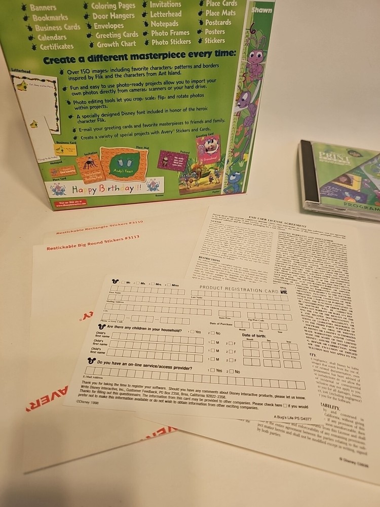 Disney/Pixar�s Print Studio A Bug's Life