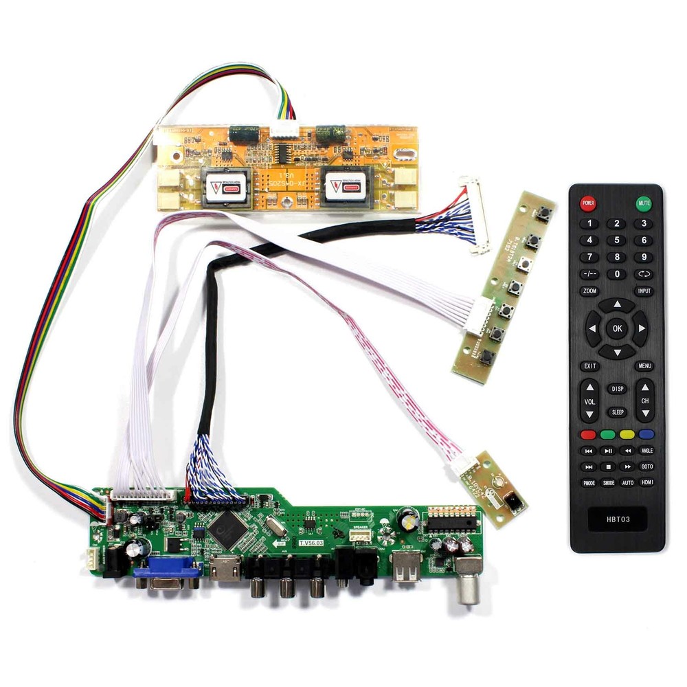 TV PC HDM I CVBS RF USB AUDIO LCD Controller Board For LVDS interface LCD Screen