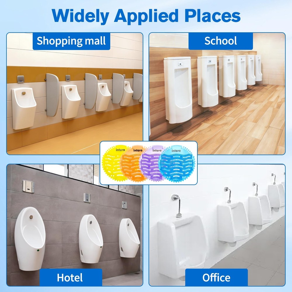 48 PACK Urinal Screen Deodorizer, 3D Wave AntiSplash Odor Protection Urinal C...
