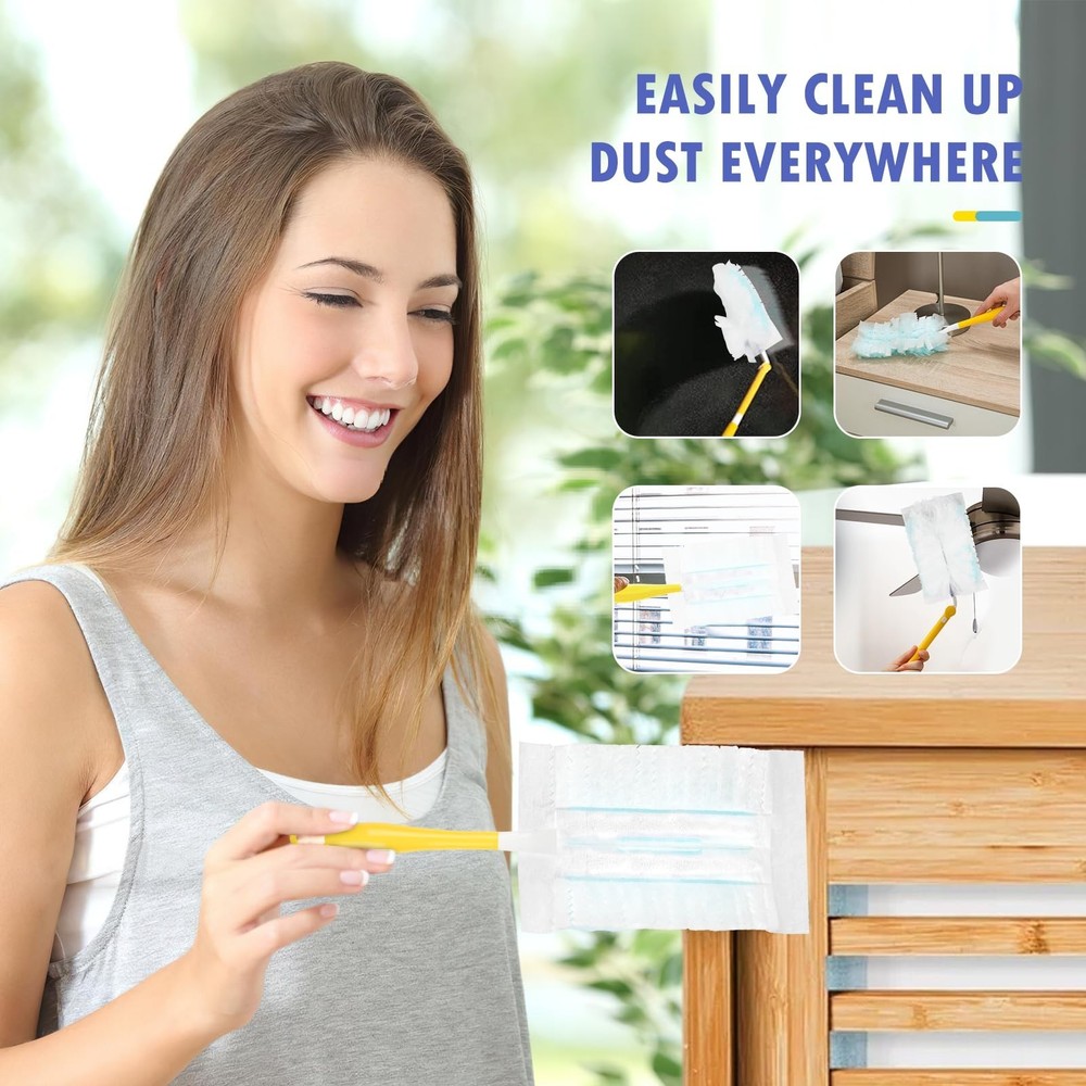 60 Count 180° Duster Refills Compatible with Dusters 180 Handle Dusters, He