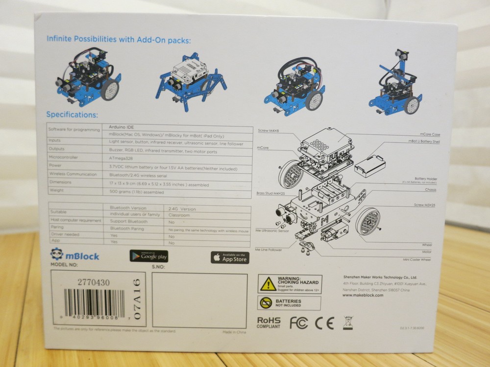 Makeblock DIY mBot Kit(2.4G Version) - STEM Education - Arduino - Scratch 2.0