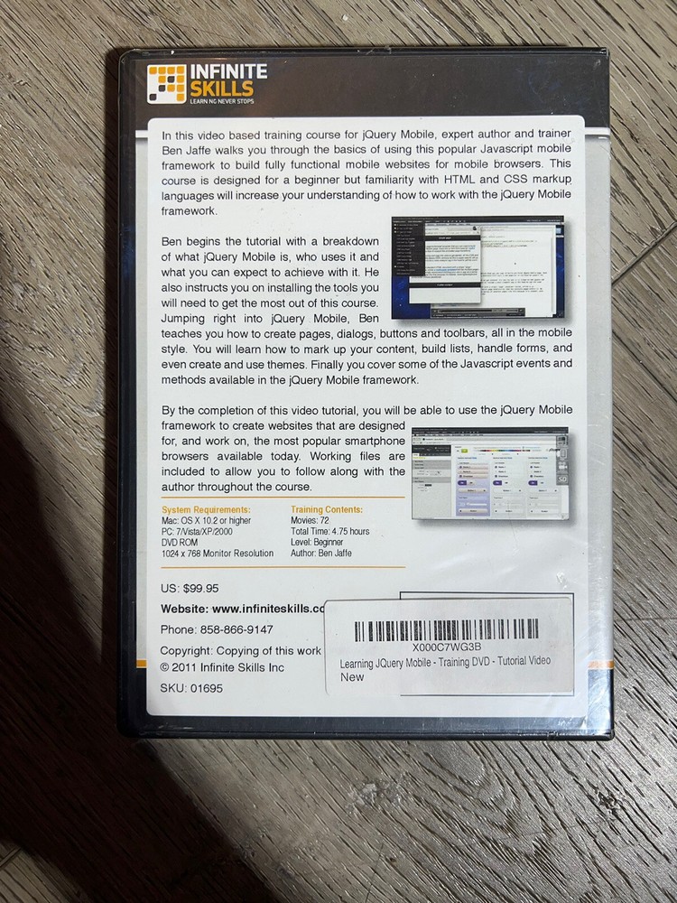 Learning JQuery Mobile- Training DVD - Tutorial Video INFINITE SKILLS