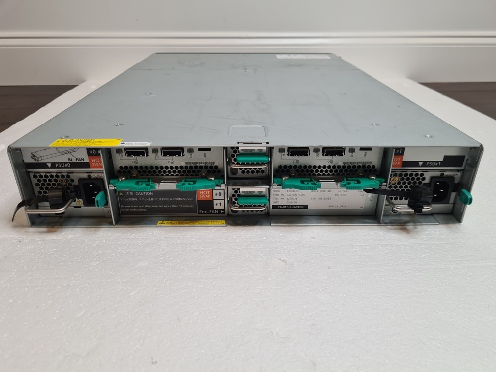 Fujitsu E20DRU2U 12 bay SAN Storage enclosure Array CA07081-B561 CA07081-A569