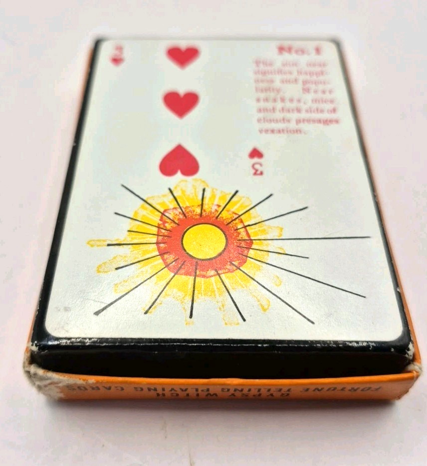 Gypsy Witch FORTUNE TELLING Playing Cards in Box Complete W/ Instructions VTG.