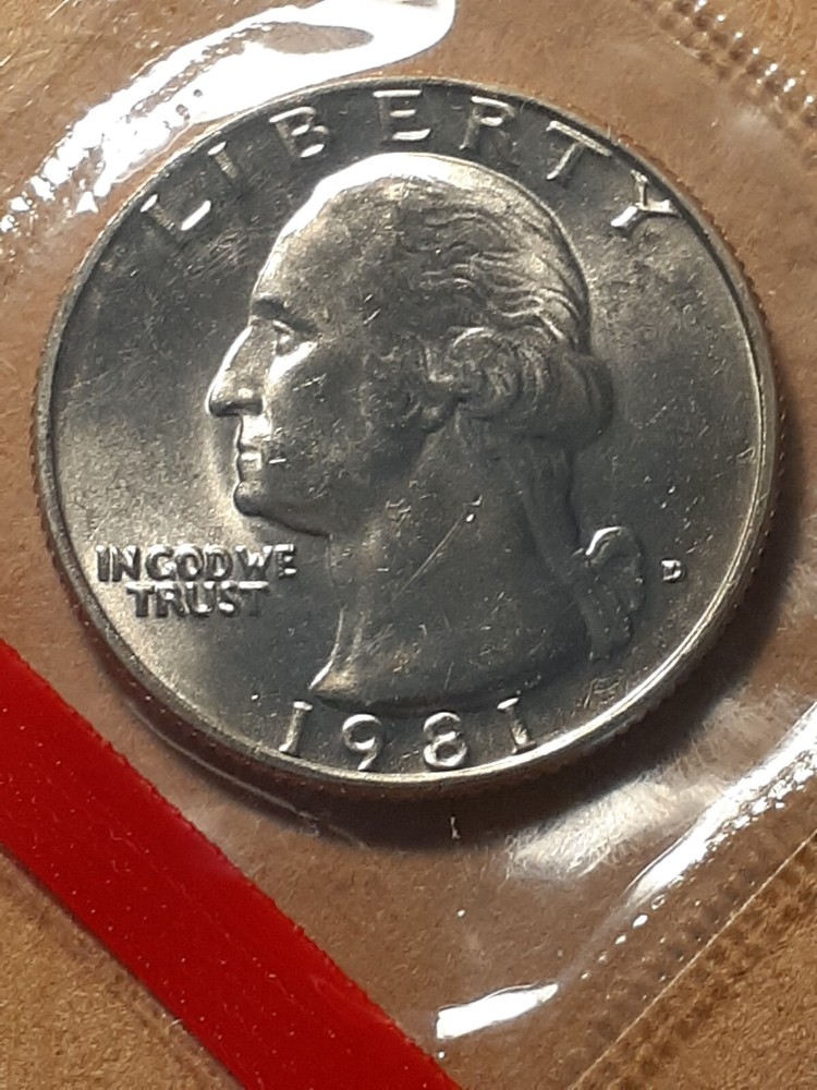1981 D   WASHINGTON QUARTER   MINT SET COIN