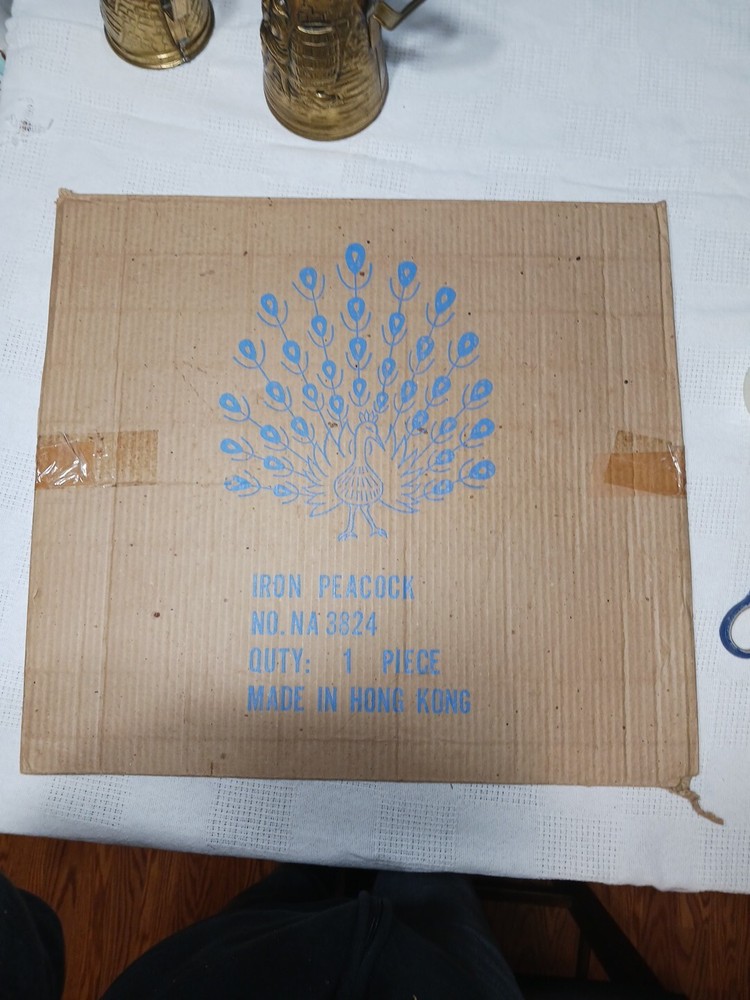 Vintage Iron Wall Peacock New On Open Box(See Pics)