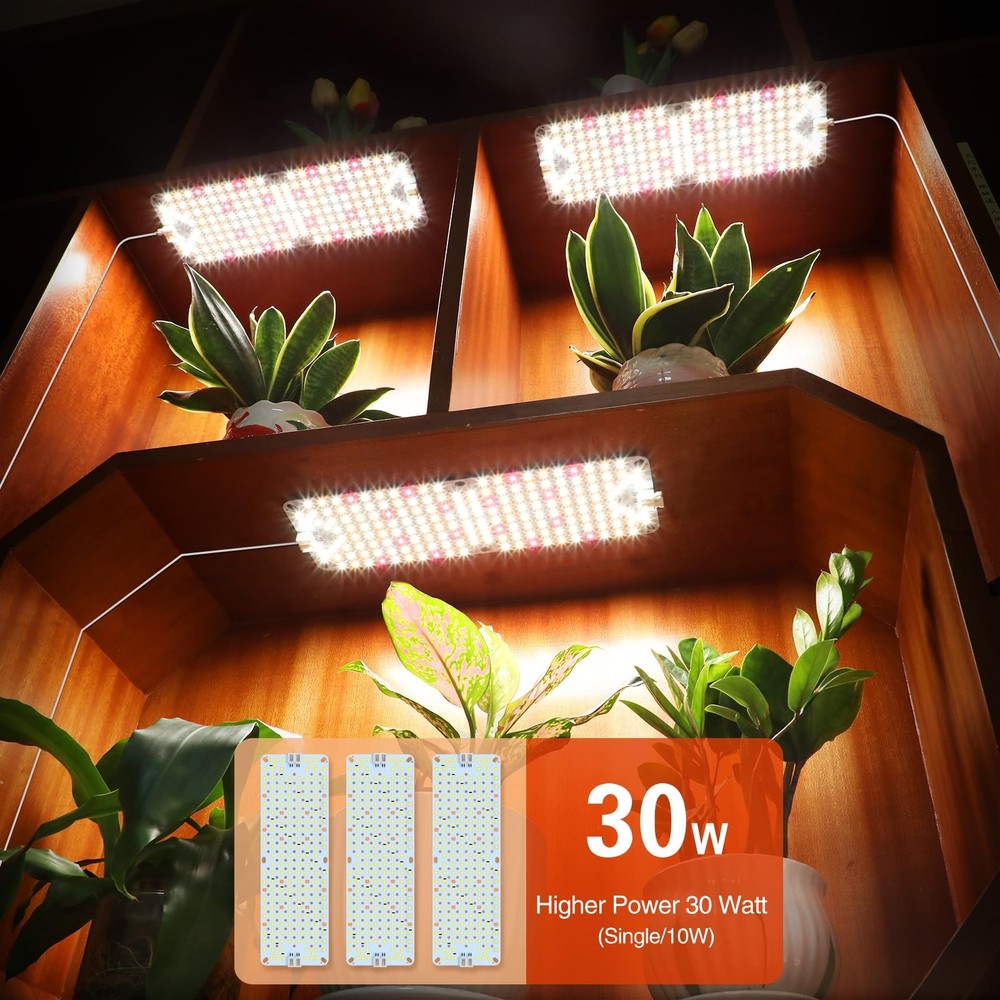 3Pack Panel Grow Lights for Indoor Light(3Pack), White Light