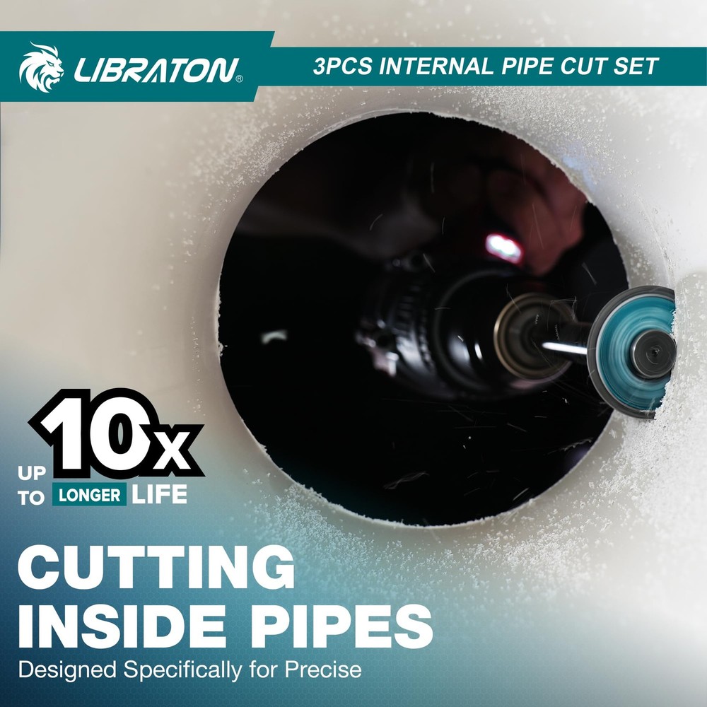 Inside Pipe Cutter for PVC Pipe, Internal Plastic Cutter Plumbing Tools Set w...