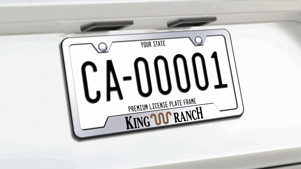 King Ranch Black Stainless Steel License Plate Frame