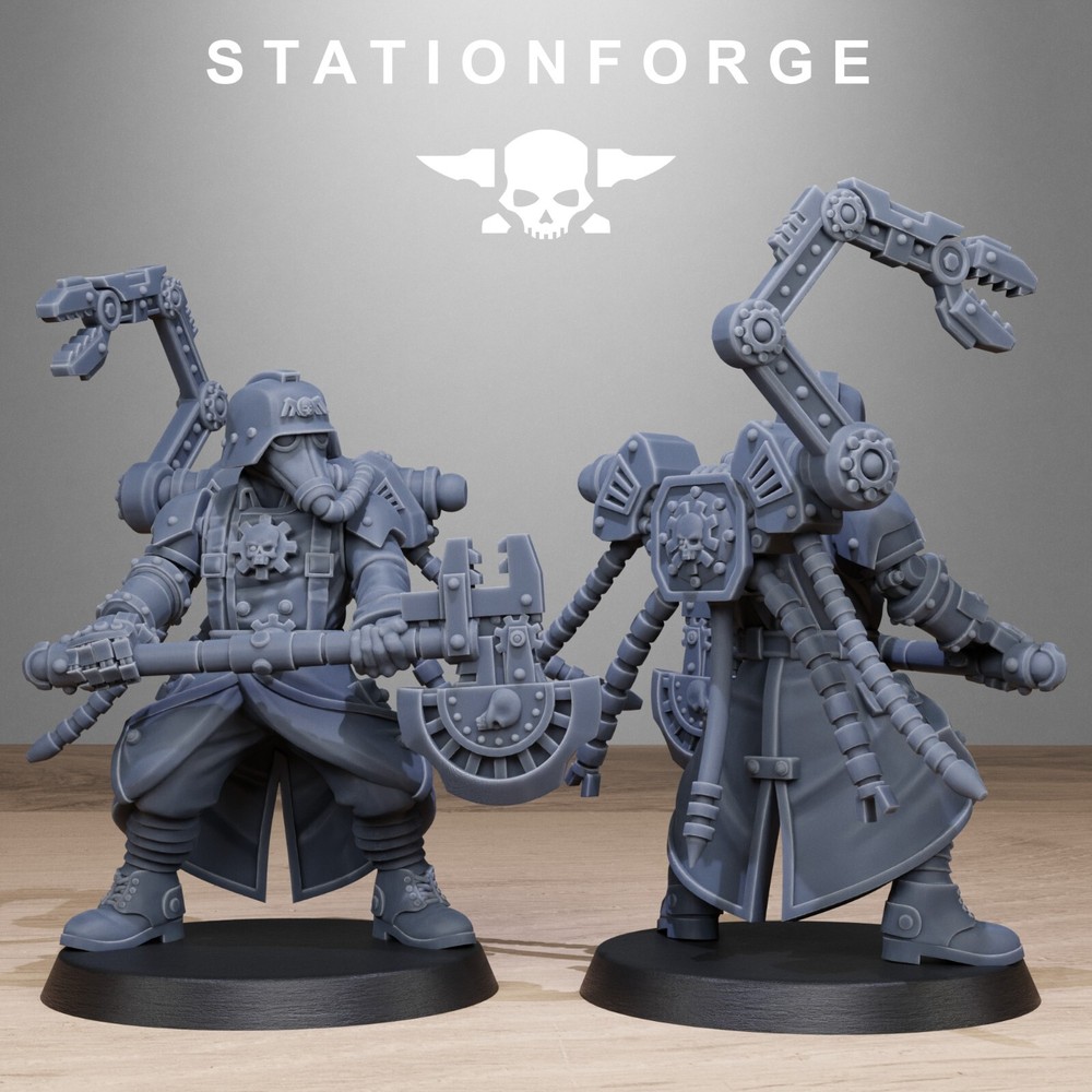 The GrimGuard Tech Engineers from Station Forge 32mm.