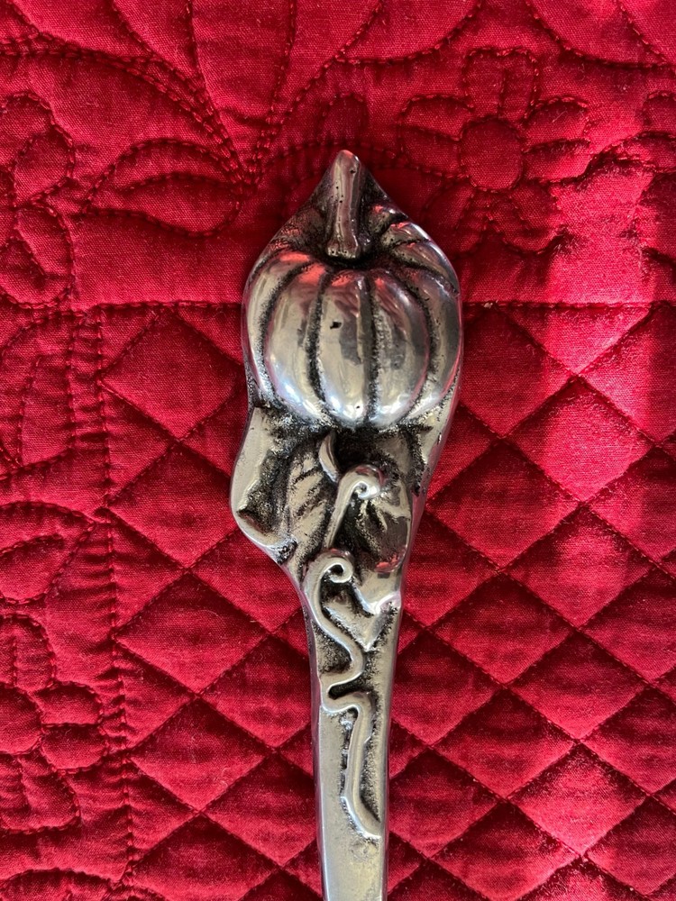 Salad Serving Fork Spoon Set - Pumpkin Handle