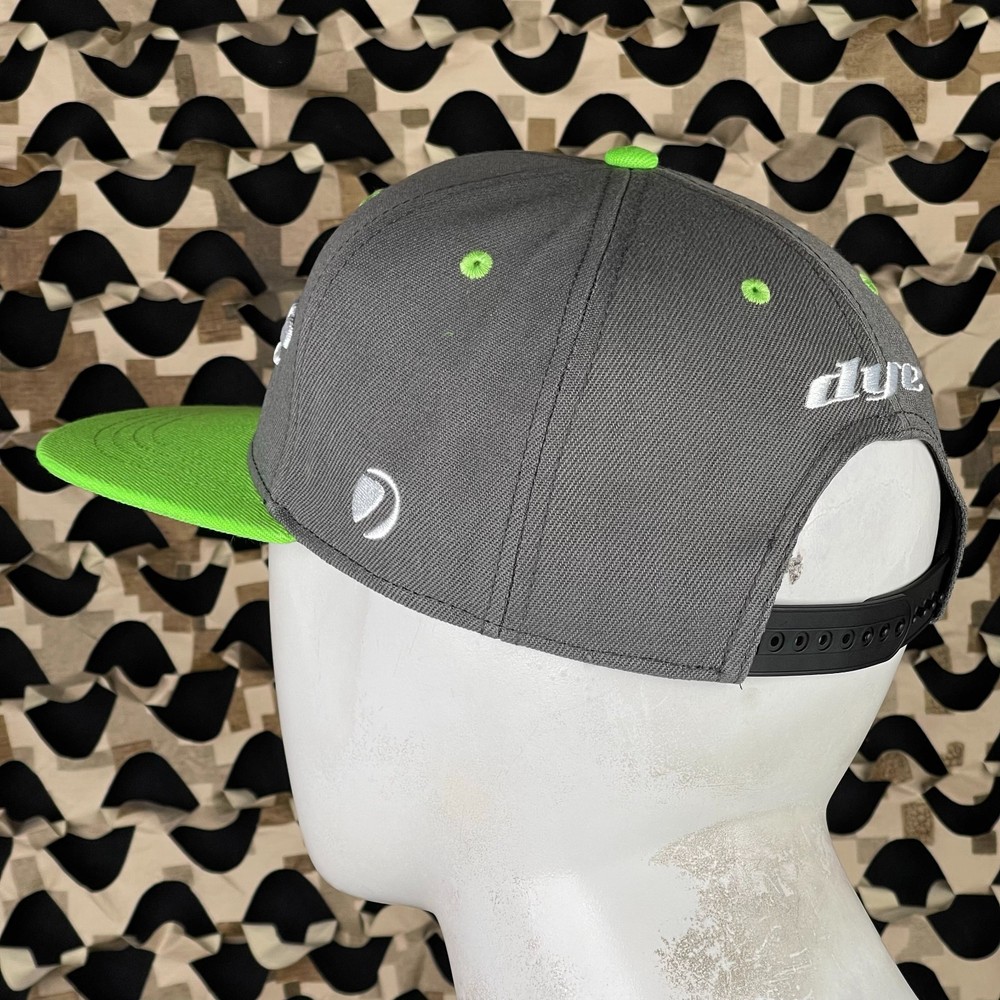 NEW Dye LRG Logo Snap Back Hat - Grey/Lime