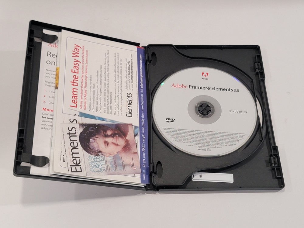 Adobe Photoshop Elements 5.0 Premiere Elements 3.0 PC CD-ROM Software