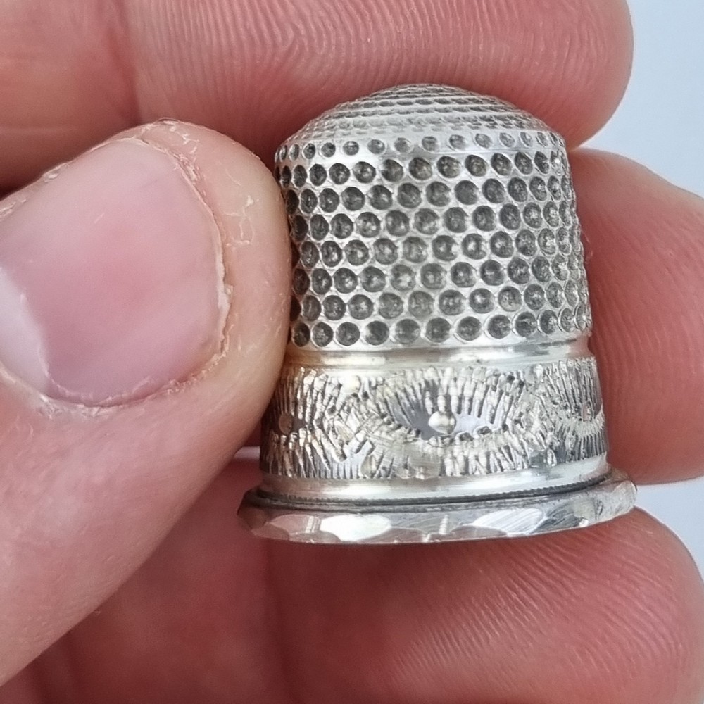 Vintage Solid Silver Thimble Birmingham 1988 Swann Thimbles