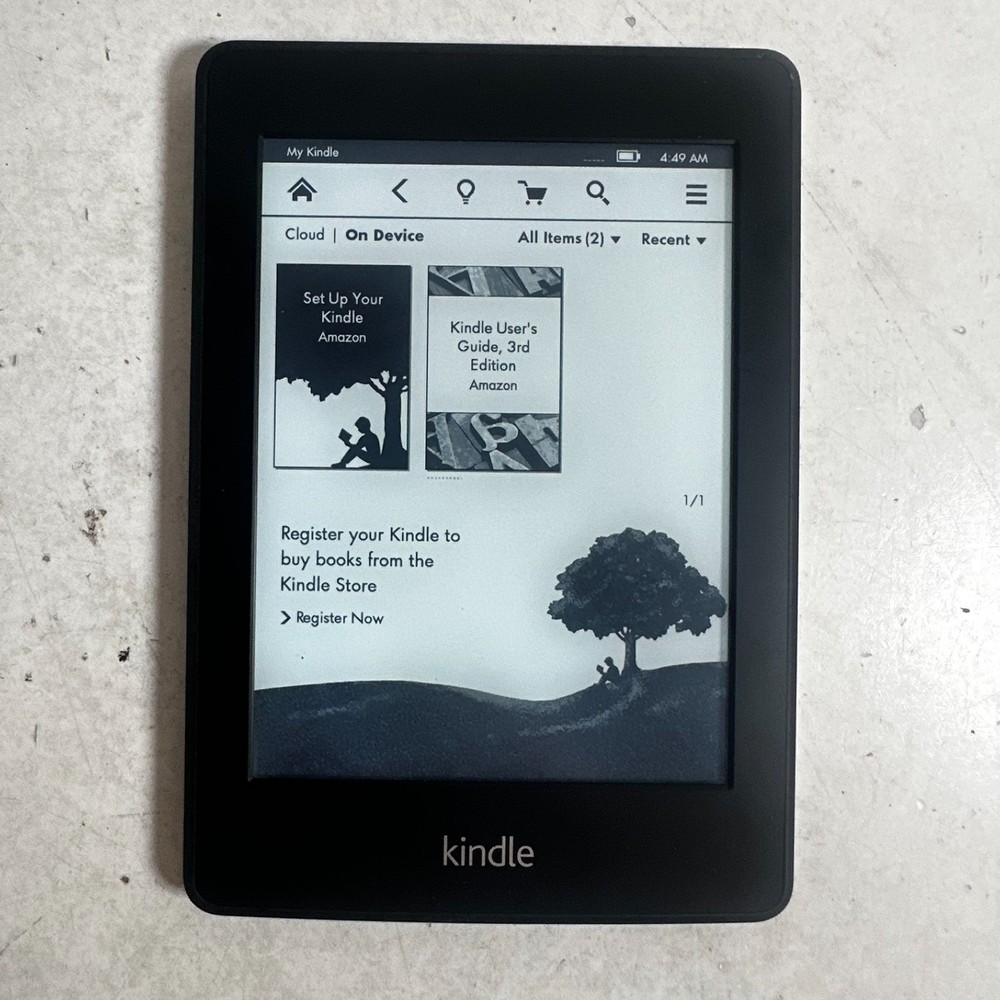Amazon Kindle Paperwhite EY21 5th Gen Black Handheld Waterproof eBook Reader
