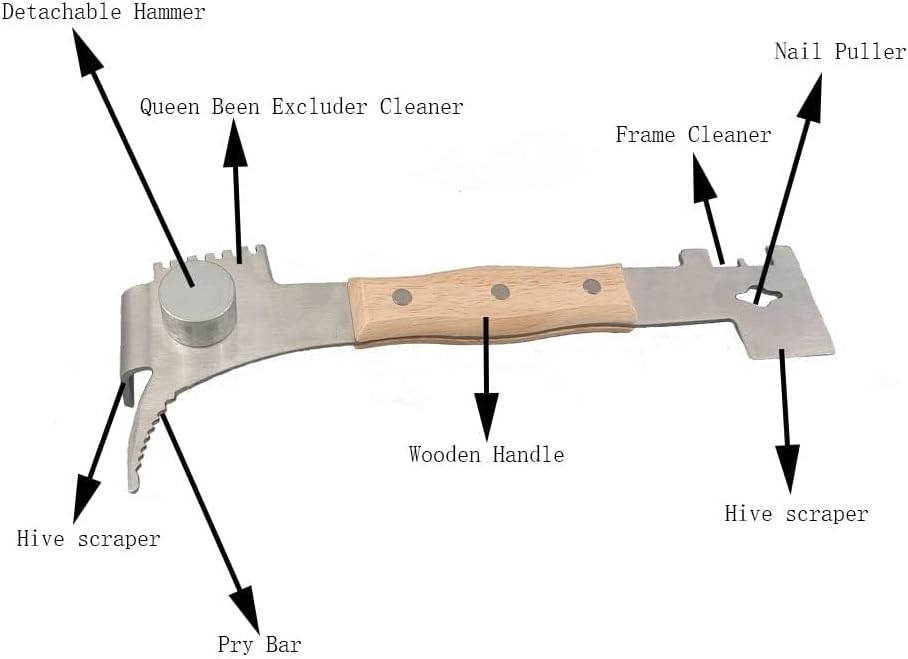 Multipurpose Steel Beekeeping Tool
