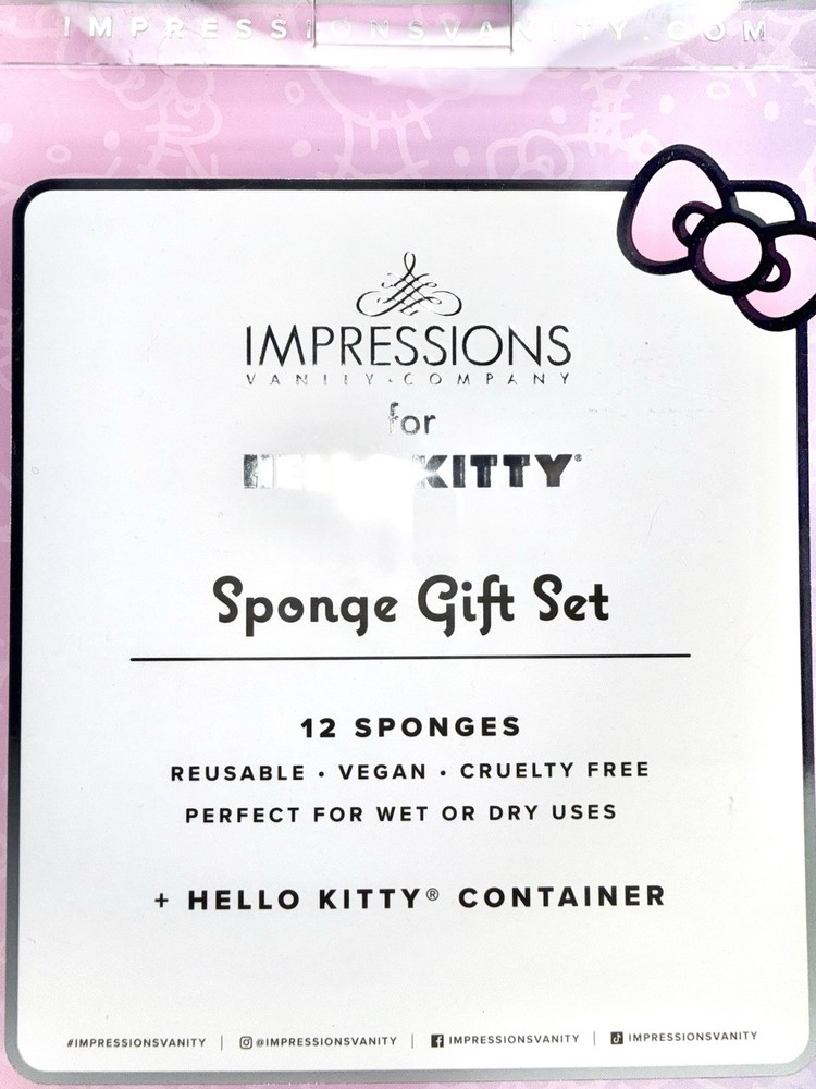 Impressions Vanity Hello Kitty Pink Sponge Gift Set