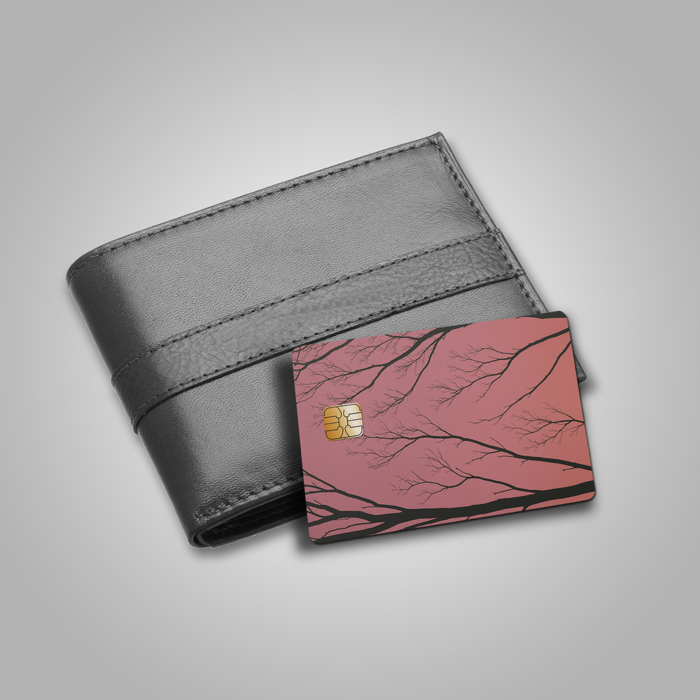 Rose Sky Silhouette Card Skin