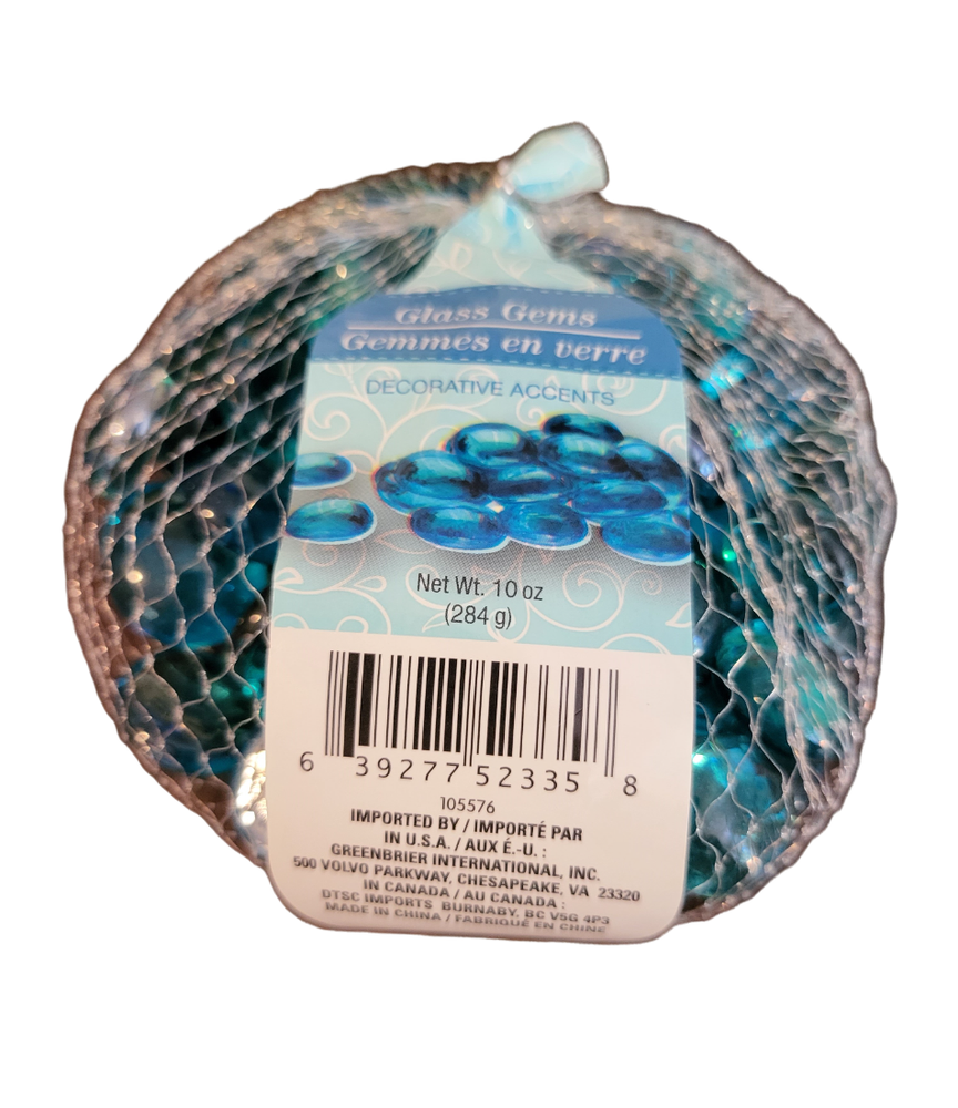 Decorative Accents Flat Glass Gems - Blue