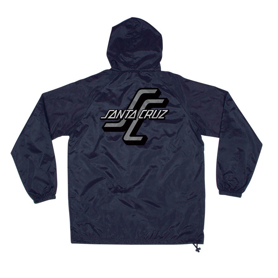 Santa Cruz OGSC Logo ANORAK PULLOVER Skateboard Jacket NAVY MEDIUM