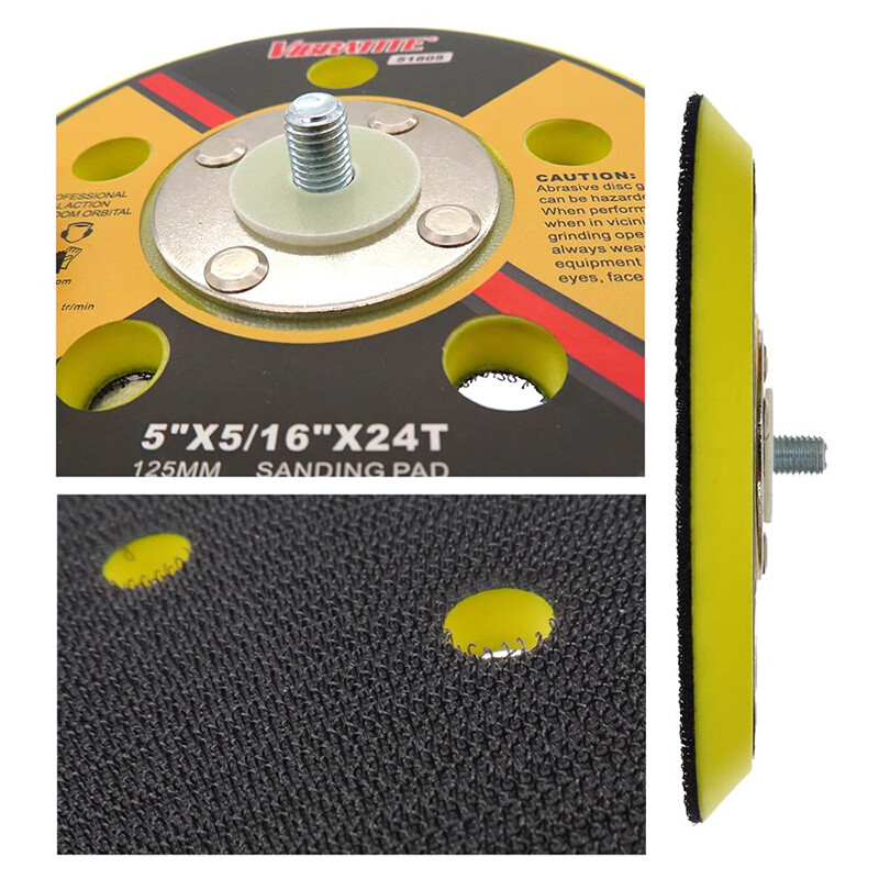 2/3/4/5/6 " Hook Loop Backing Pad With M6 M8 Thread For Sanding Discs Air Sander