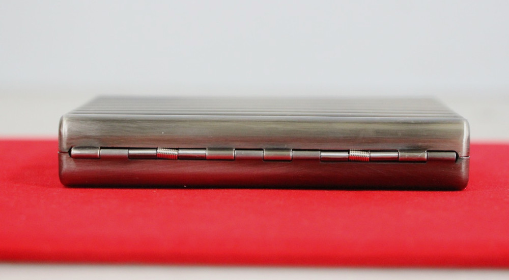 Silver - Stainless Steel - Cigarette Case