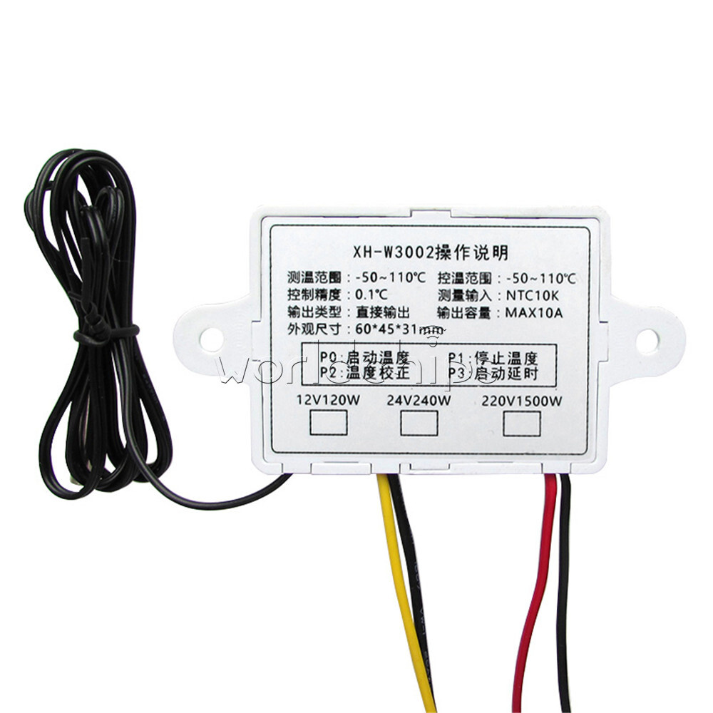 DC 12V Digital LED Temperature Control Microcomputer Thermostat Sensor Probe