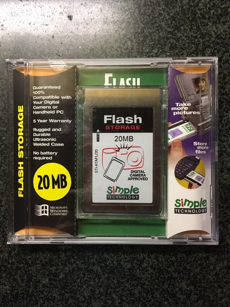 Simple Technology PCMCIA Flash Storage 20MB, Sealed