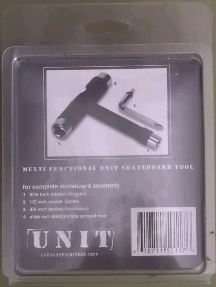 UNIT Multi-Functional All Purpose Skate Skateboard Tool - BLACK