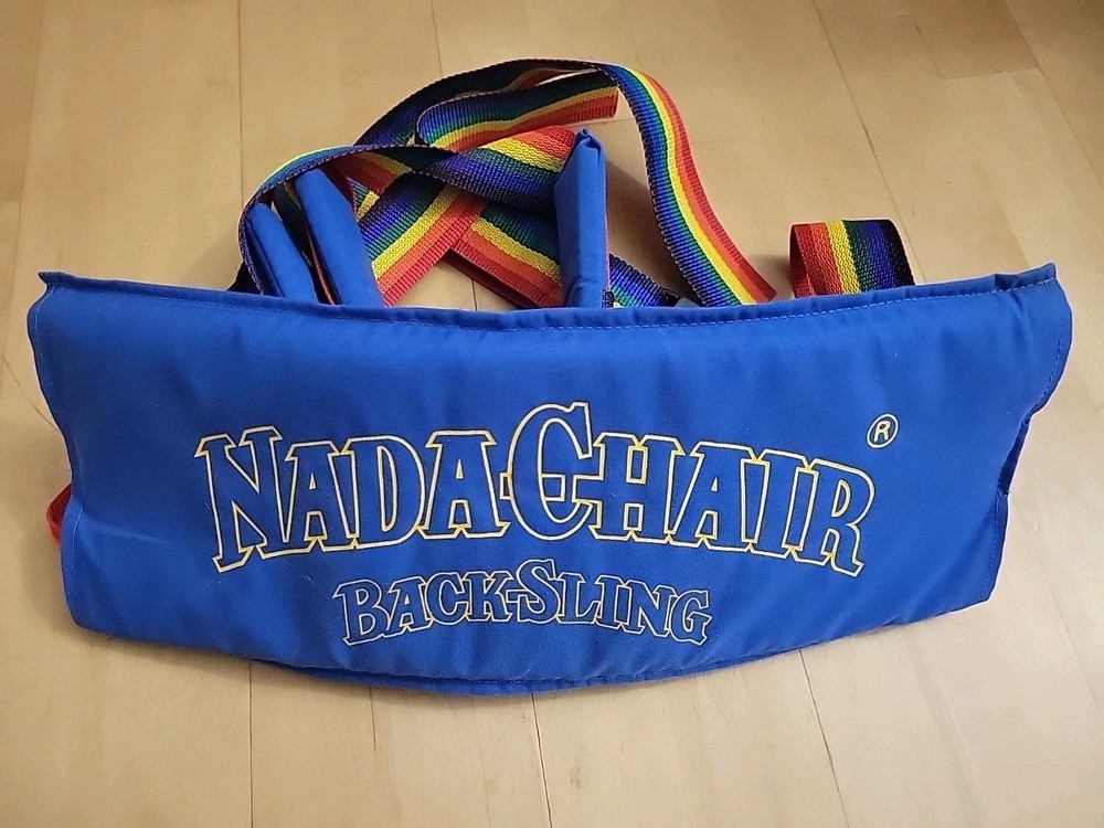 Nada Chair Back Sling Lumbar Support Posture Control Blue Rainbow Ergonomic